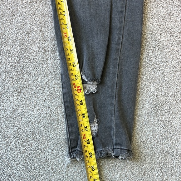 KANCAN Size 30 with 29” inseam distressed skinny jeans Gray stretcc - Picture 7 of 11
